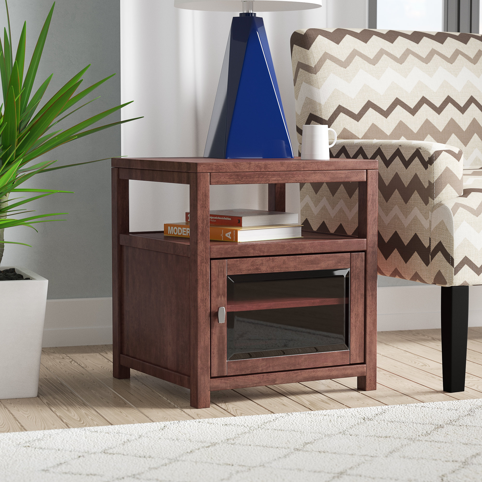 Latitude Run Erskine End Table With Storage Reviews Wayfair