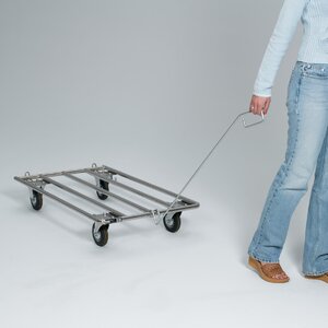 Pet Crate Dolly with Rope Handle