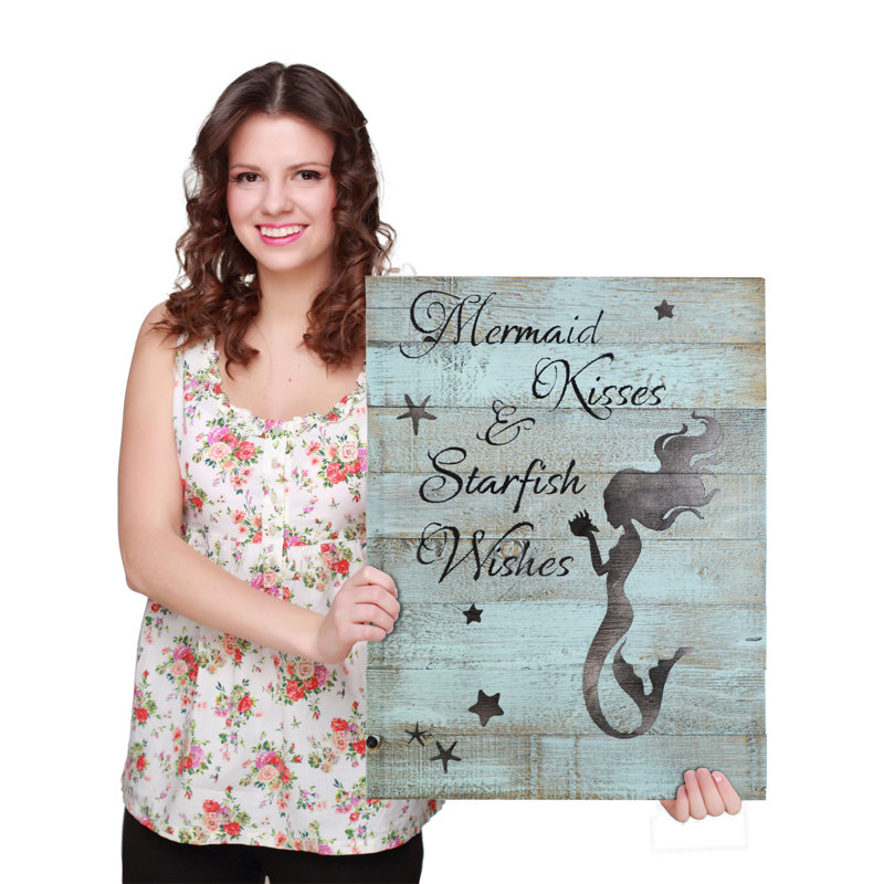 Winston Porter Mermaid Kisses And Starfish Wishes Wooden Pallet