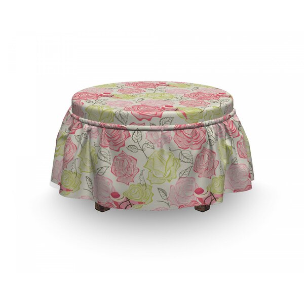 Perching Birds On Petals Ottoman Slipcover (Set Of 2) By East Urban Home