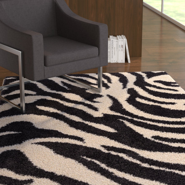 Dondre Black Indoor Area Rug by Ebern Designs