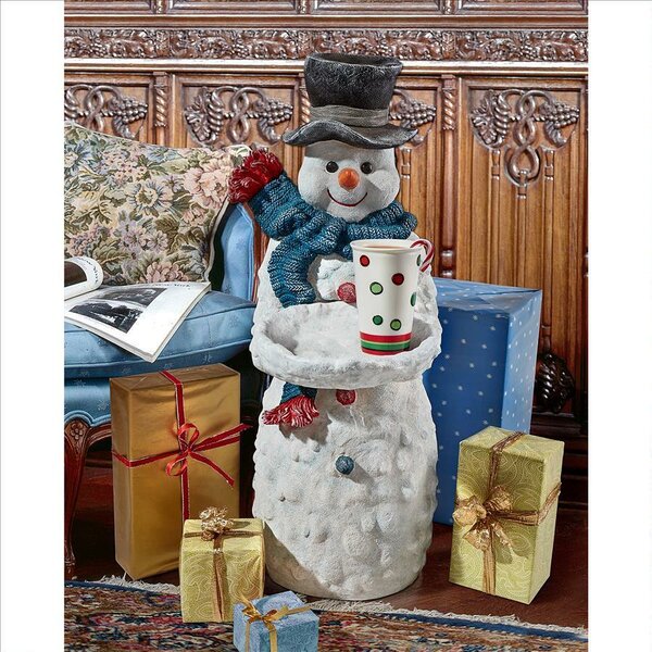 Flurry the Snowman Butler End Table by Design Toscano