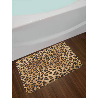 East Urban Home Leopard Non Slip Plush Bath Rug Wayfair