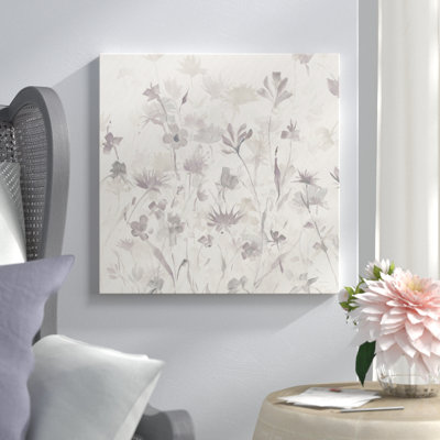 'Garden Shadows IV' Painting Print on Canvas in Gray Lark Manor Size: 18" H x 18" W x 0.75" D