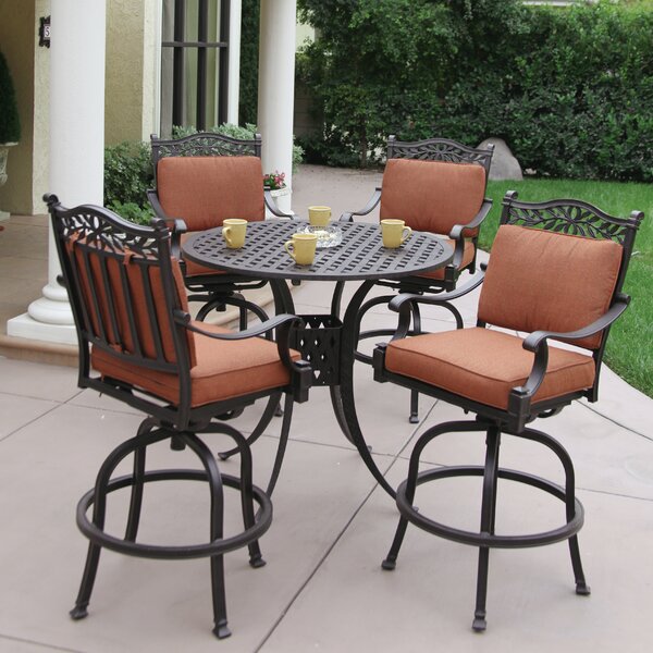 Fairmont 5 Piece Bar Height Dining Set with Cushions by Astoria Grand