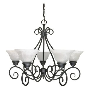 Claycomb 5-Light Shaded Chandelier