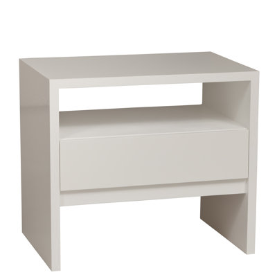 Kadon 1 Drawer Nightstand Orren Ellis Color: White, Wood Veneer: Painted Eco-MDF