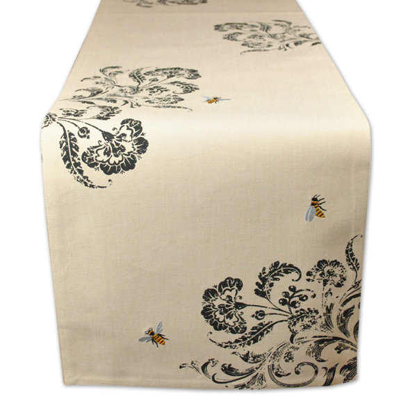 Honey Bee Busy Bee Embroidered Table Runner by Design Imports
