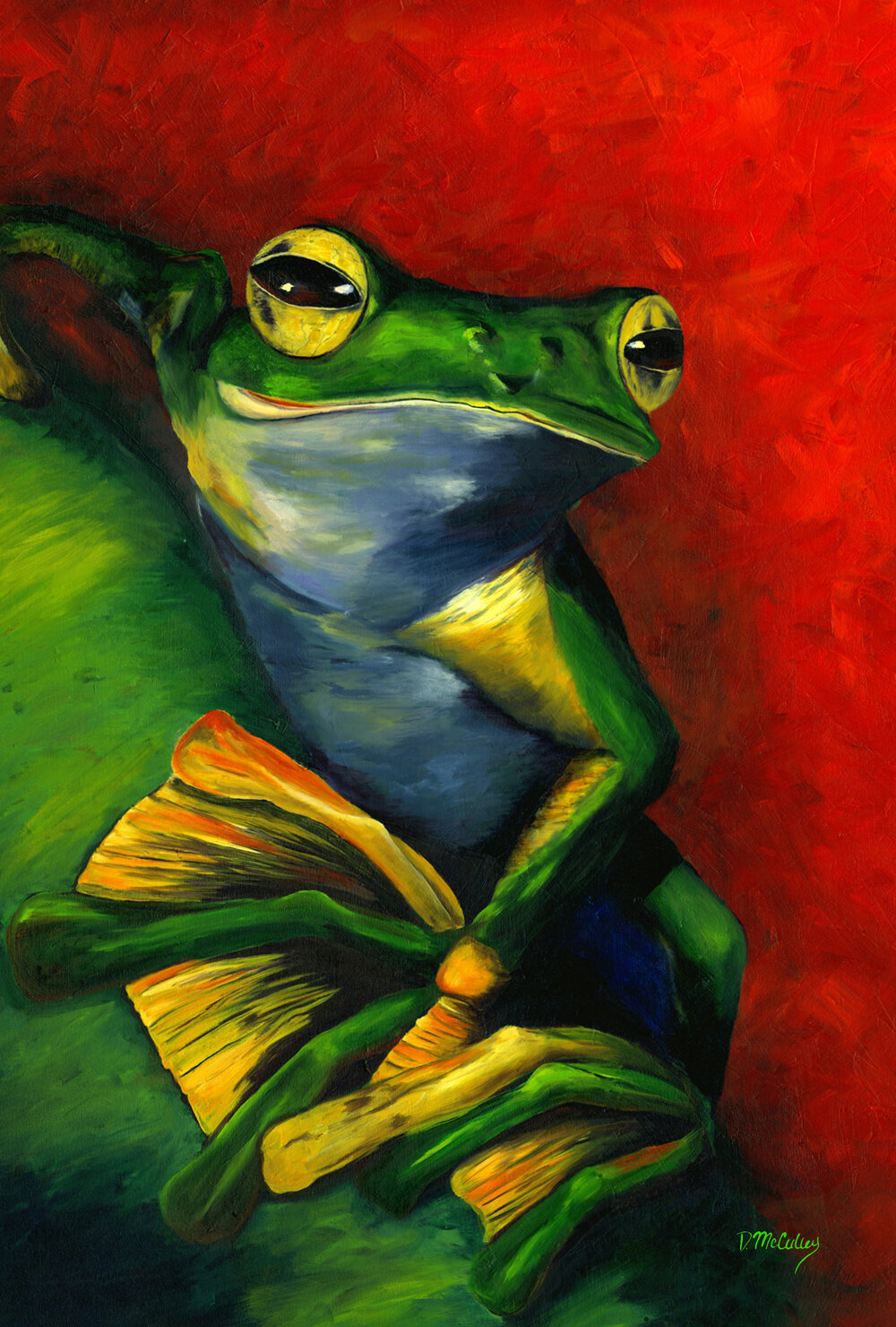 House Flag-28 x 40 Toland Home Garden 1010210 Tranquil Tree Frog 28 x 40 Inch Decorative