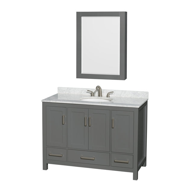 Sheffield 48 Single Bathroom Vanity Set with Medicine Cabinet by Wyndham Collection