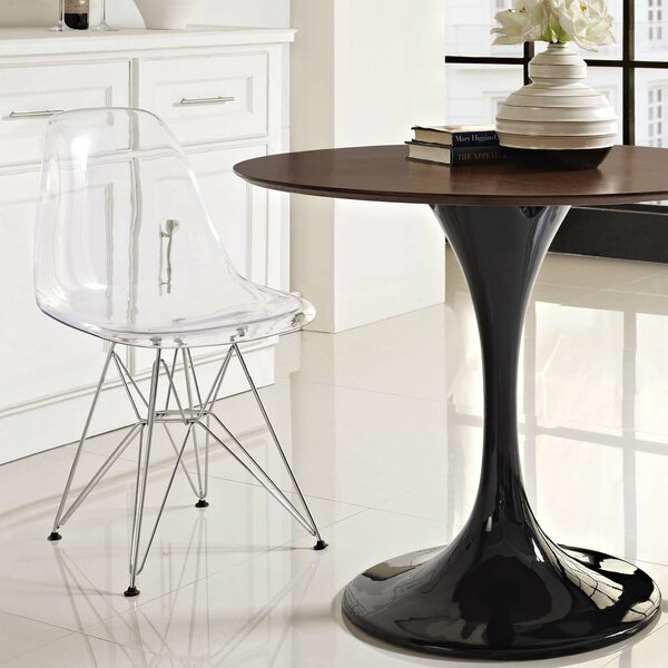 Abert Plastic Side Chair In Clear Color By Ebern Designs