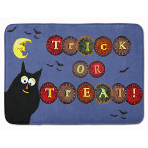 Trick or Treat Kitty Halloween Memory Foam Bath Rug