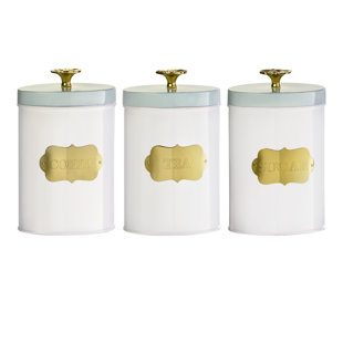 Tea Coffee Sugar Canister Sets Wayfair 3 Piece Coffee Tea Sugar Jar Set