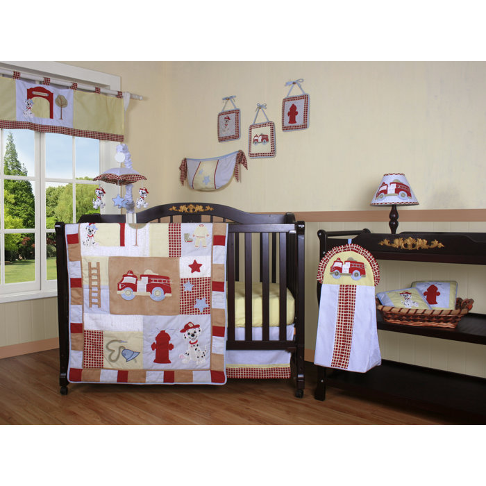 Gros Fire Truck 13 Piece Crib Bedding Set Gros Fire Truck 13 Piece Crib Bedding Set