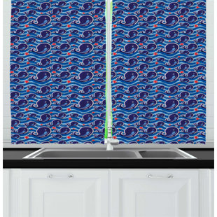 Cobalt Blue Kitchen Curtains Wayfair Ca