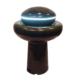 Resin Mushroom Outdoor Garden Water Fountain with LED Light