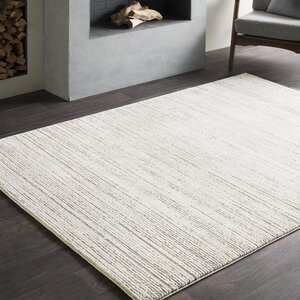 Brooks Distressed Modern Sleek Gray/Cream Area Rug