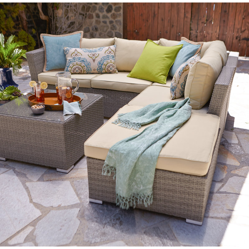 Beachcrest Home Janine 5 Piece Sectional Seating Group With