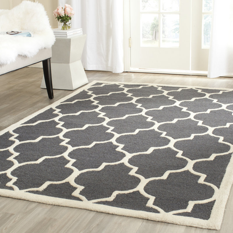 Safavieh Dalton HandTufted Dark Grey/Ivory Area Rug & Reviews