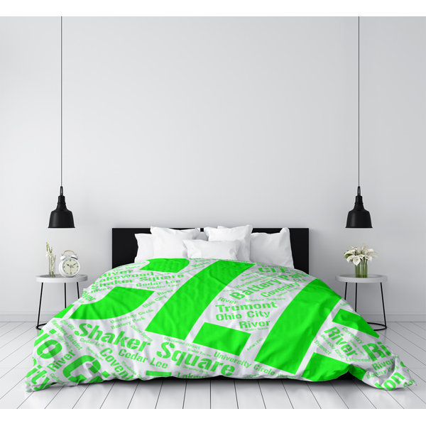 Cleveland Ohio Districts Single Reversible Duvet Cover