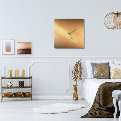 Hynes Wall Clock Everly Quinn Finish Bronze Size Large Shefinds