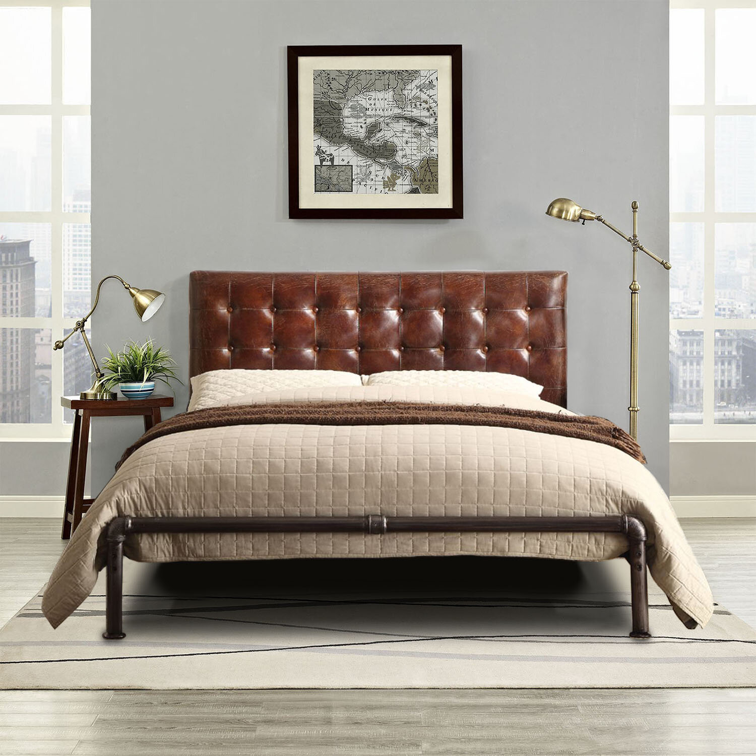 17 Stories Brinkerhoff Queen Tufted Low Profile Platform Bed Wayfair