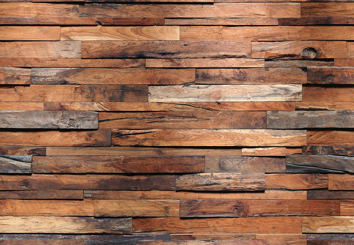 Wood Wall Mural wallpops! reclaimed 12' x 100" wall mural & reviews | wayfair Wood Wall Mural wallpops! reclaimed 12' x 100" wall mural & reviews | wayfair