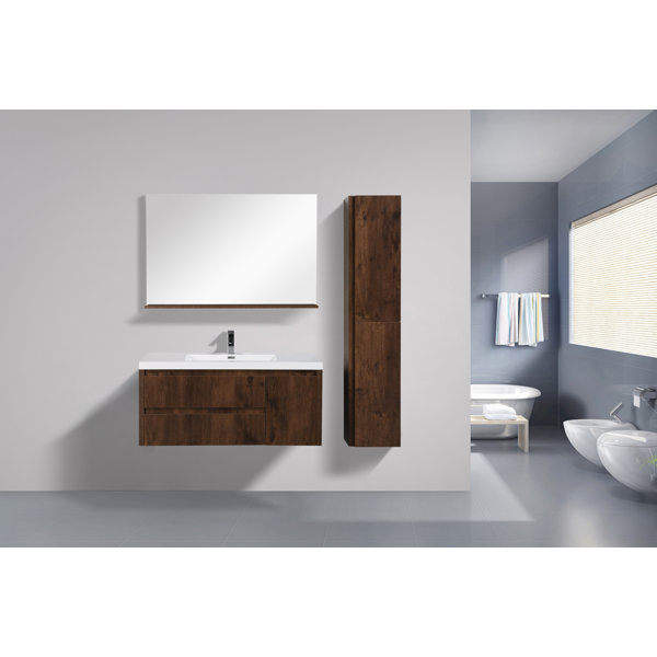 Haenggi 47 Wall-Mounted Single Bathroom Vanity Set by Ivy Bronx