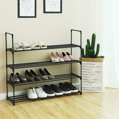 4-Tier 20 Pair Shoe Rack Songmics Finish: Black