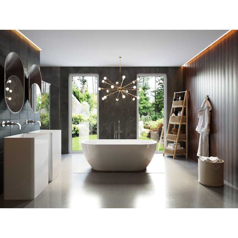 BW-02XL-G 71" x 32" Freestanding Soaking Bathtub