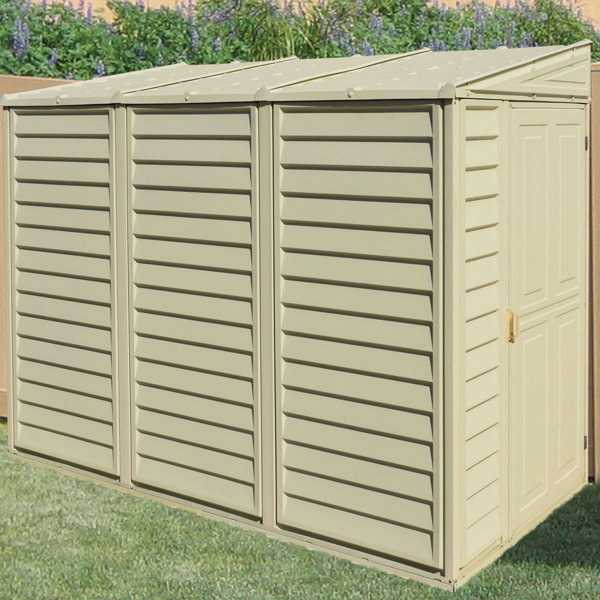 SideMate 4 ft. W x 8 ft. D Plastic Lean-To Storage Shed by Duramax Building Products