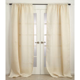 Smocked Burlap Curtains Wayfair