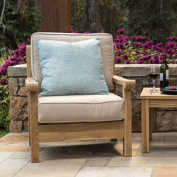Chasity Teak Patio Chair with Cushion by August Grove