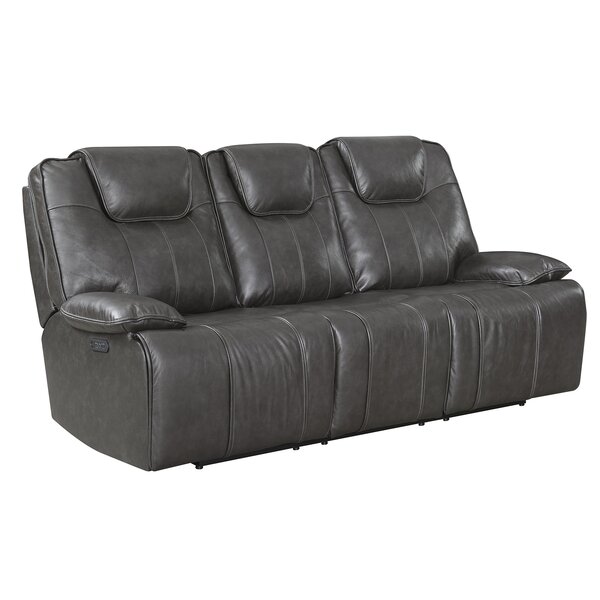Almada Leather Reclining Sofa By Latitude Run