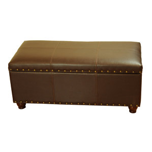 Rohrbaugh Faux Leather Storage Bench by Charlton Home