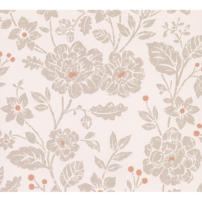 Charlton Home Bourdain Floral 33 L X 20 5 W Wallpaper Roll Wayfair