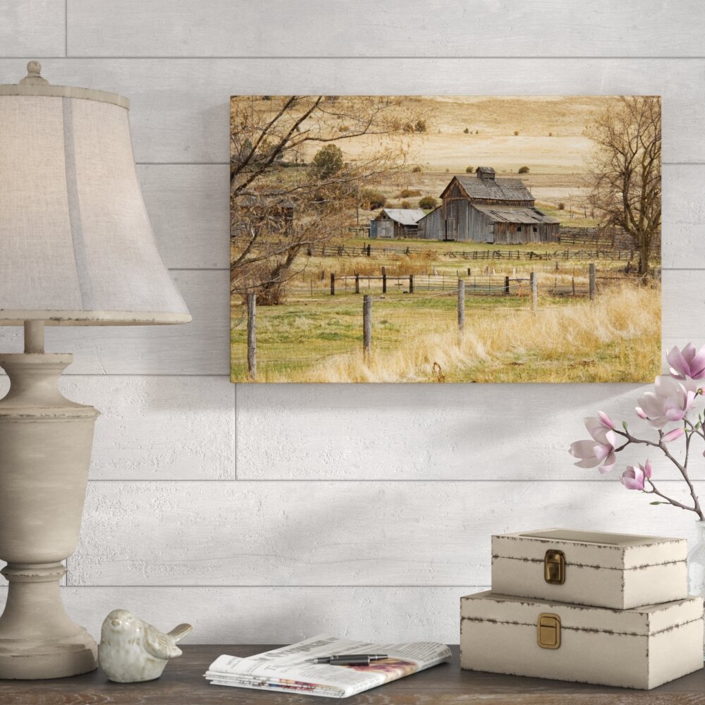 August Grove Roadside Barn Photograph Print On Canvas