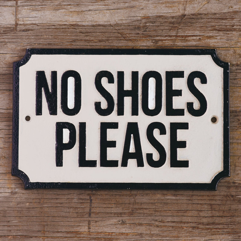 Winston Porter No Shoes Please Cast Iron Wall Decor Reviews