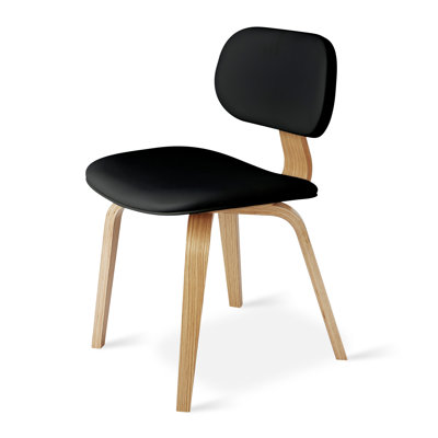 Thompson Chair Gus Modern Frame Color Natural Oak Upholstery Black
