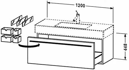 Vero 47 Single Bathroom Vanity Set by Duravit