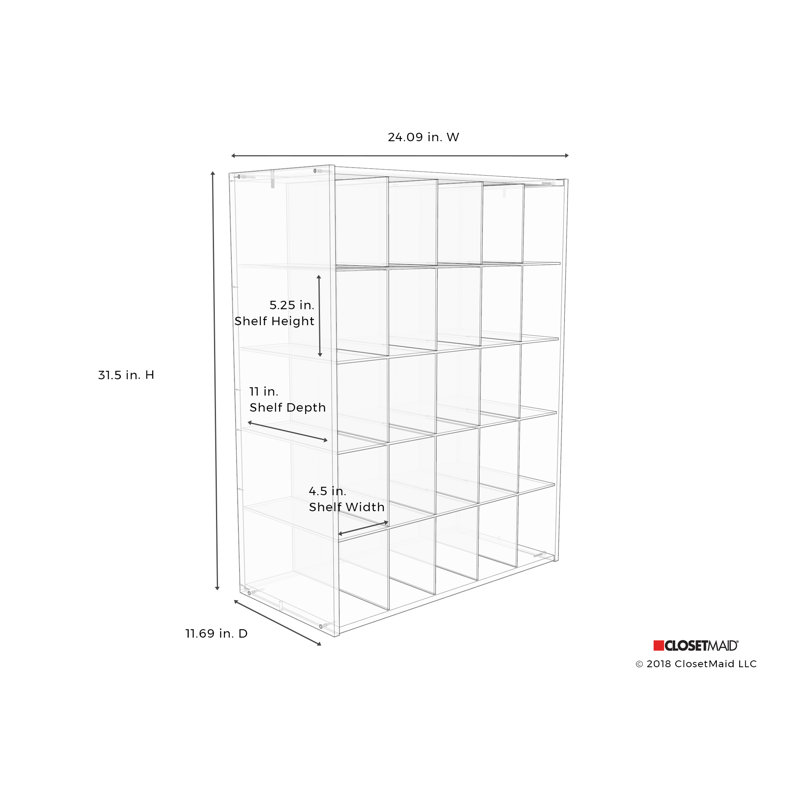 Closetmaid 25 Pair Stackable Shoe Rack Reviews Wayfair 25 Pair Stackable Shoe Rack