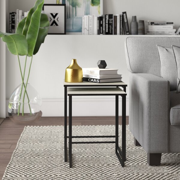 Caddell 2 Piece Sled Nesting Tables By Mercury Row