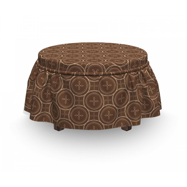 Classic Round Rings Ottoman Slipcover (Set Of 2) By East Urban Home