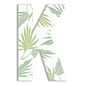 Tropical Leaves Oversized Hanging Initial