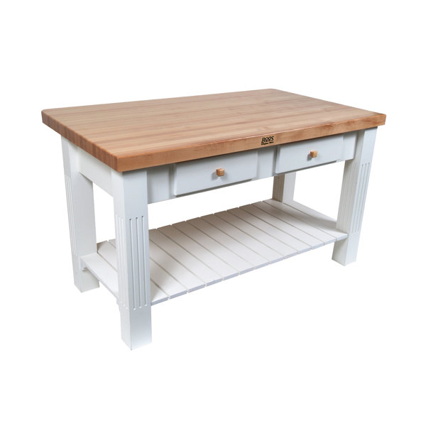 American Heritage Kitchen Island With Butcher Block By John Boos Cool