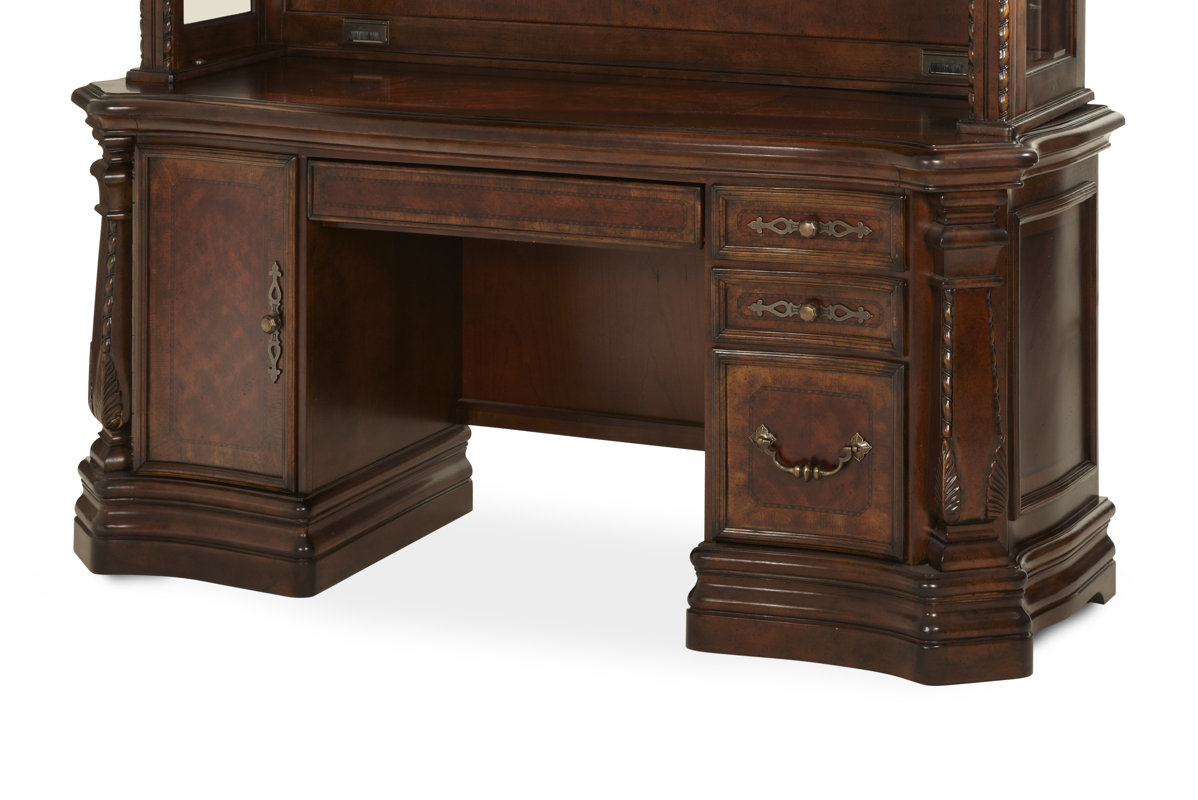 Michael Amini Windsor Court 3Piece Standard Desk Office Suite & Reviews Wayfair