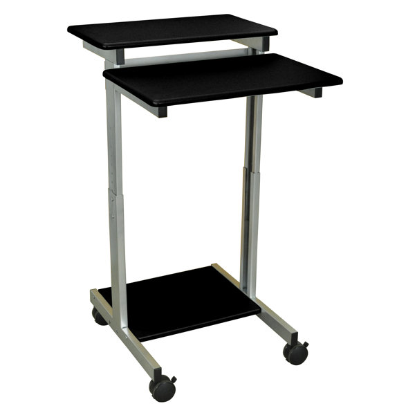 Standing Desk AV Cart with Casters by Luxor
