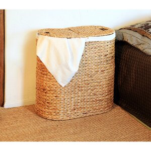 Oval Double Wicker Laundry Hamper