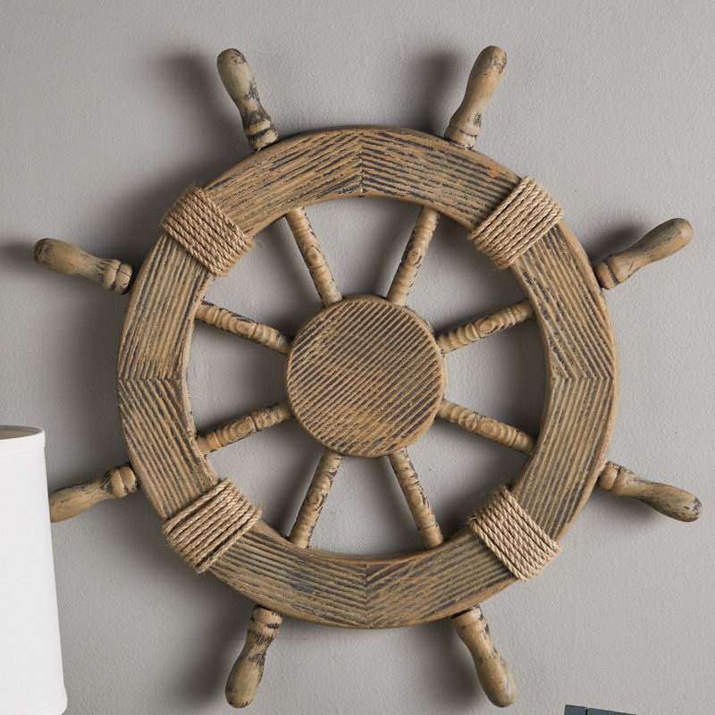 Beachcrest Home Nautical Ship Wheel Wall Décor Reviews Wayfair Nautical Ship Wheel Wall Décor