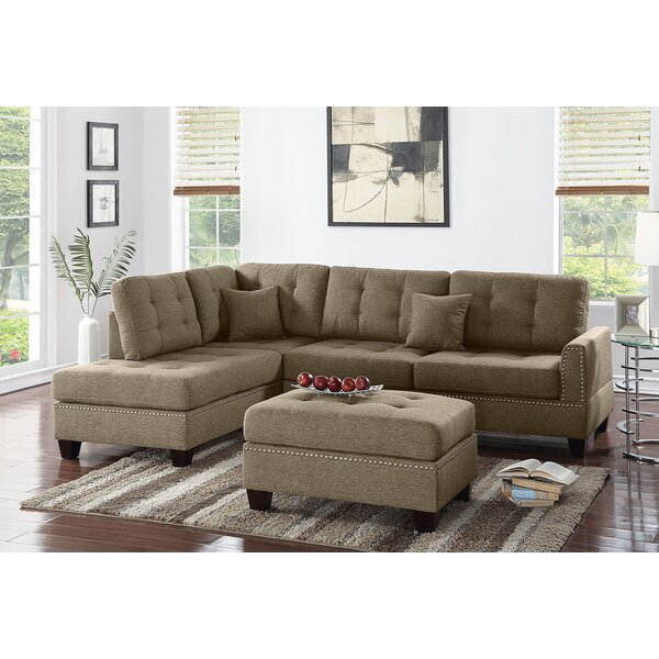 Romulus Sectional With Ottoman By Alcott Hill